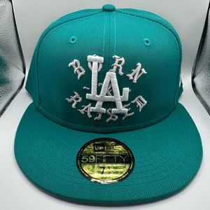 Born X Raised LA Dodgers Hat Teal/Pink 7 1/2
